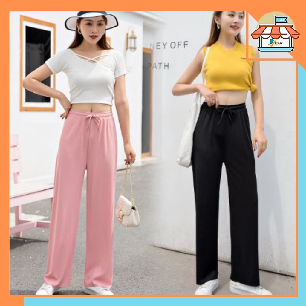 RSB CPG090 Celana Panjang Celana Kulot Wanita High Waist Korean Fashion