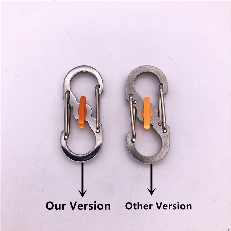 Gantungan Kunci Carabiner Bentuk S Bahan Stainless Steel Anti Maling Untuk Camping