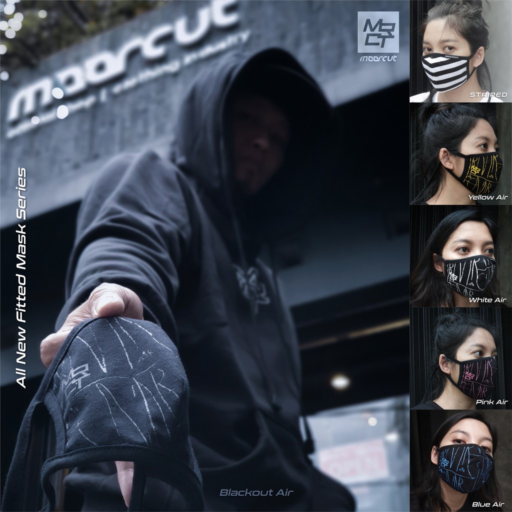 Masker Meercut All New Fitted Mask Series Masker Kain Katun 2 ply