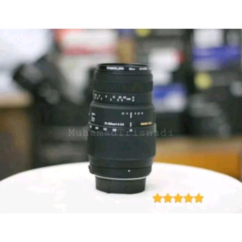 Lensa Tele Sigma 70-300mm Nikon For DSLR SLR Hitam Murah