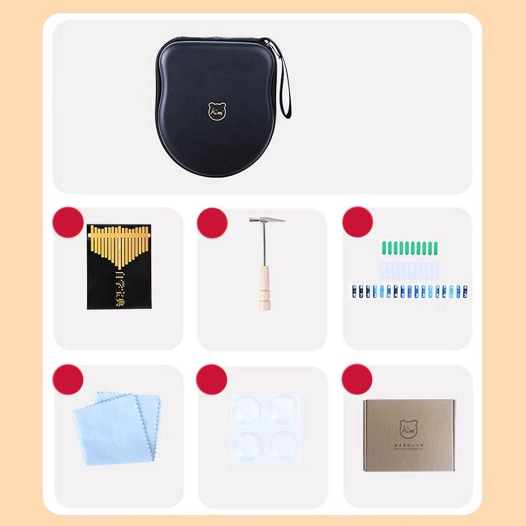 Alat Musik Piano Jari Kalimba 17 Kunci Bahan Akrilik