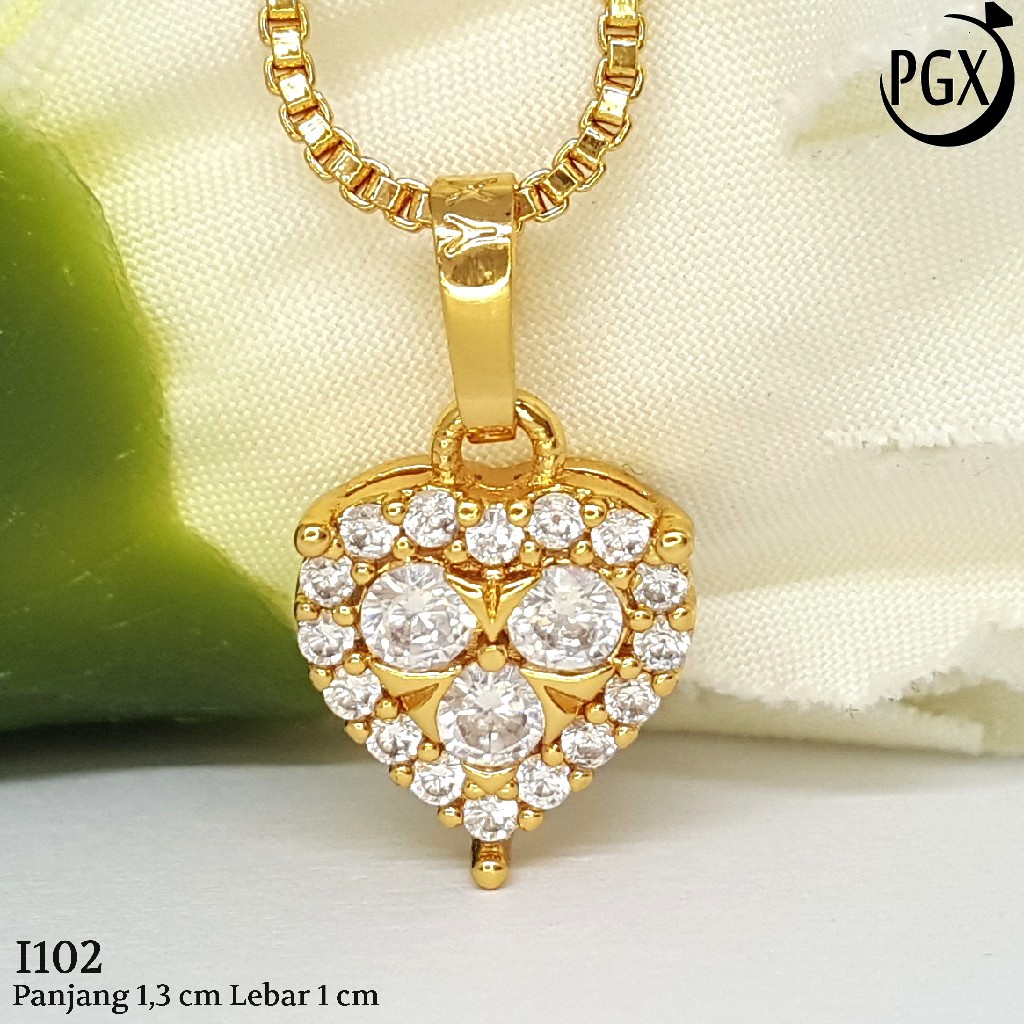 PGX Liontin Kalung Xuping Wanita Aksesoris Fashion Perhiasan Lapis Emas  - I102