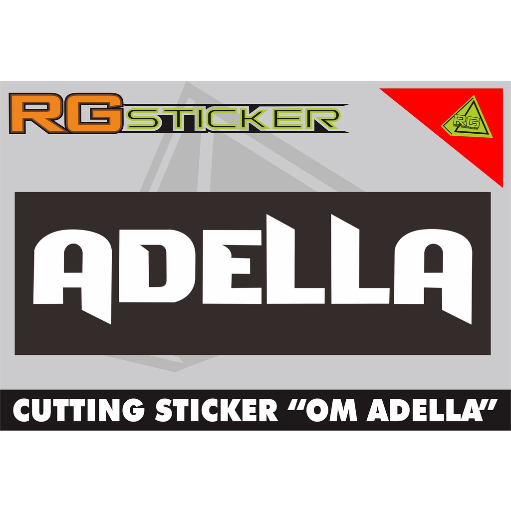 stiker cutting adella uk panjang 25 cm