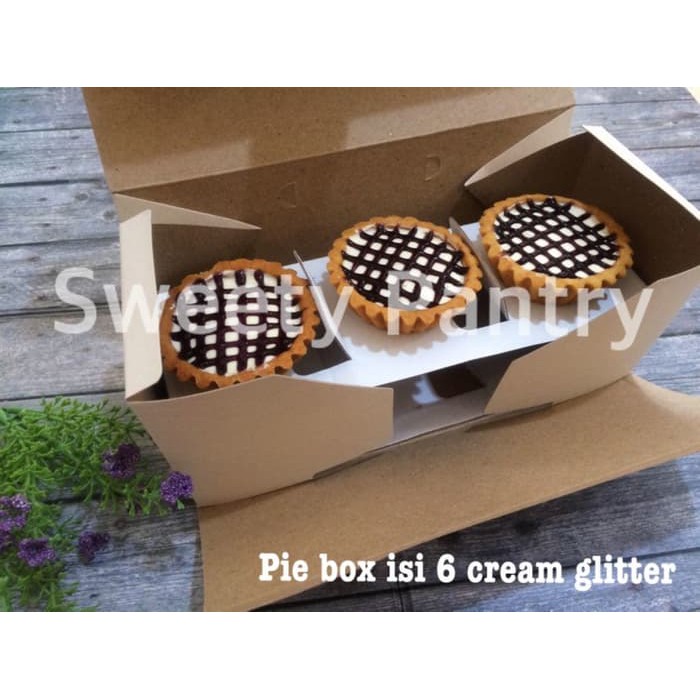 dus kue pie/ box kue pie/ kemasan kue pie/ packaging kue pie isi 6