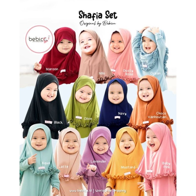 BEST SELLER SHAFIA SET GAMIS BAYI & ANAK PREMIUM ORIGINAL BY BEBICA
