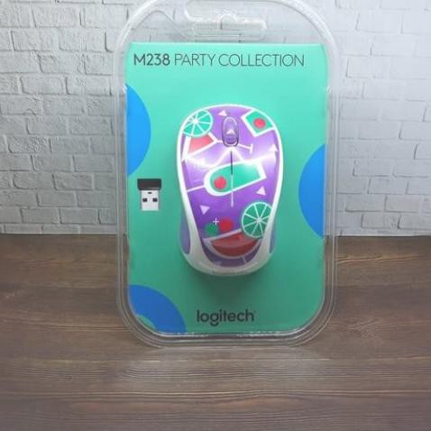 Go Logitech Mouse Wireless M238 Doodle & Party Collection Viniastore_