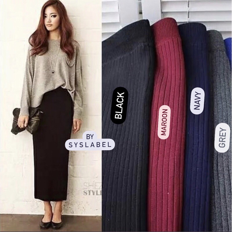SKIRT KNIT KOREA - ROK SPAN RAJUT PREMIUM - KOREAN STYLE KNIT PREMIUM - SKIRT BUMIL