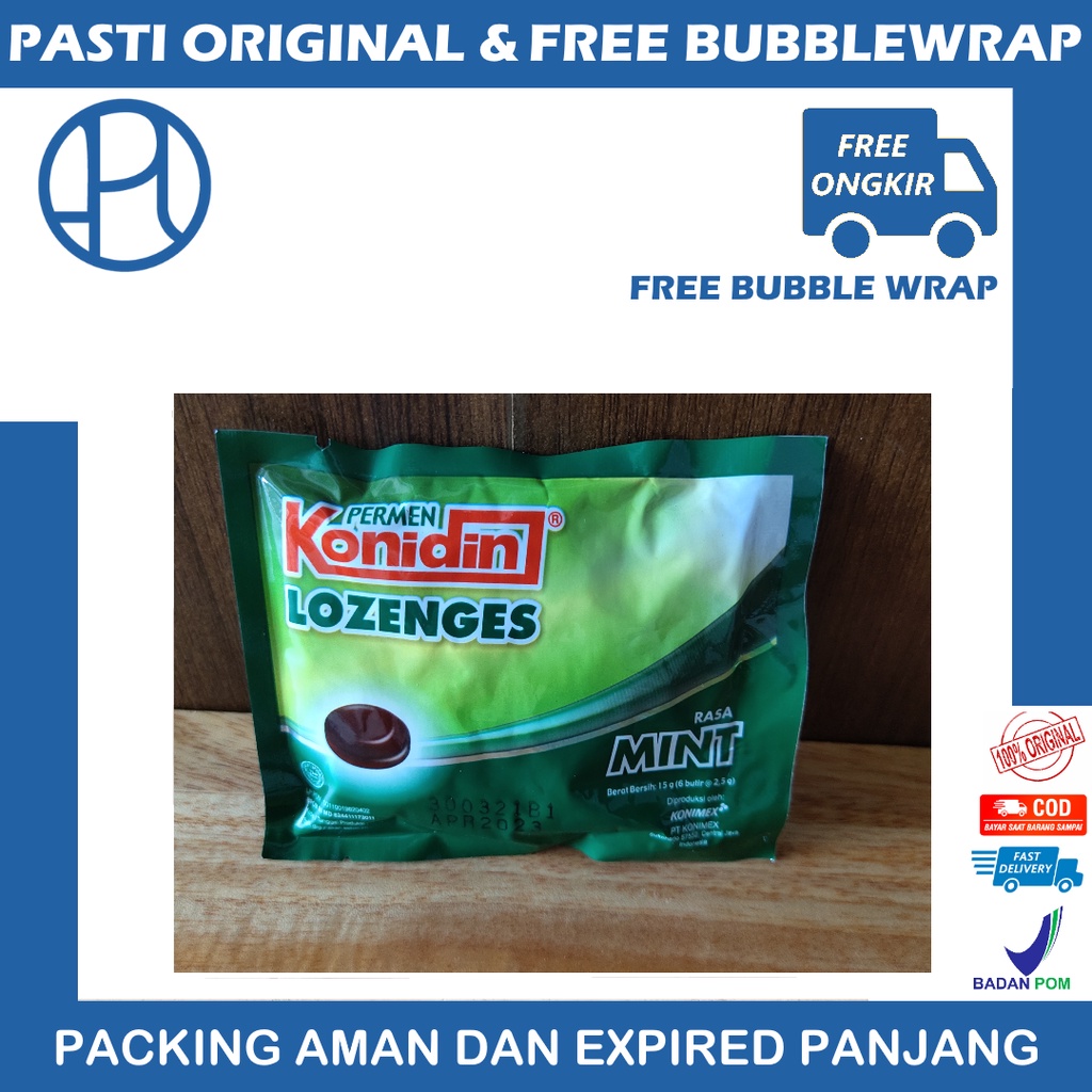 KONIDIN LOZENGES ISI 6 BUTIR ALL VARIANT MINT STRONG MINT