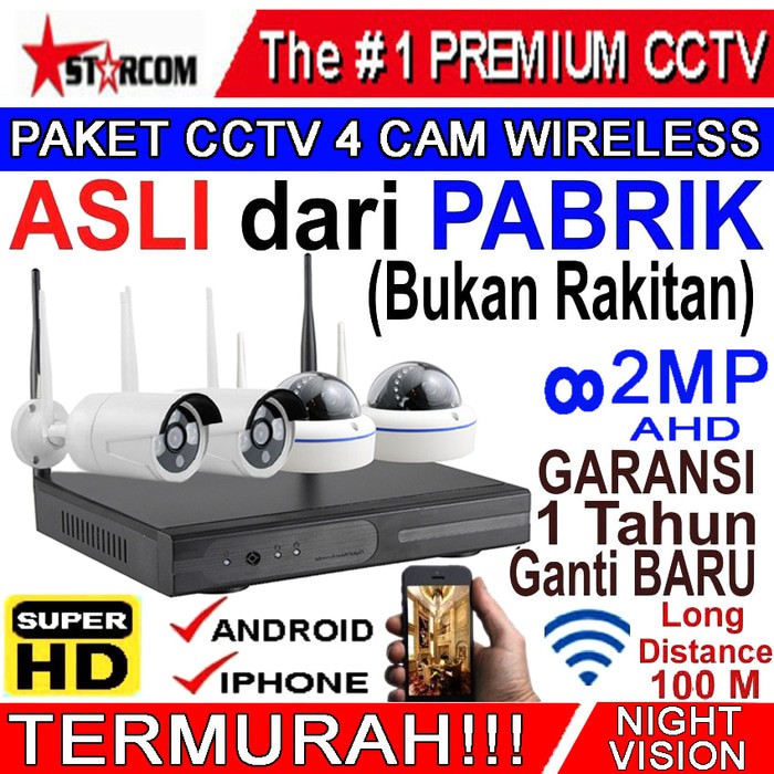 Cuci Gudang Paket CCTV 4Channel 4 Kamera ( Outdoor )