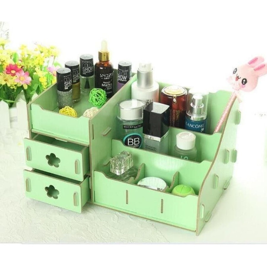 Rak Kosmetik Bahan Kayu Mini Tempat Cosmetic Storage Mini Make Up