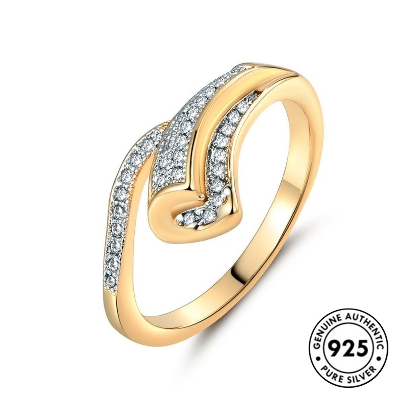 Cincin Bahan S925 Silver 18k Gold