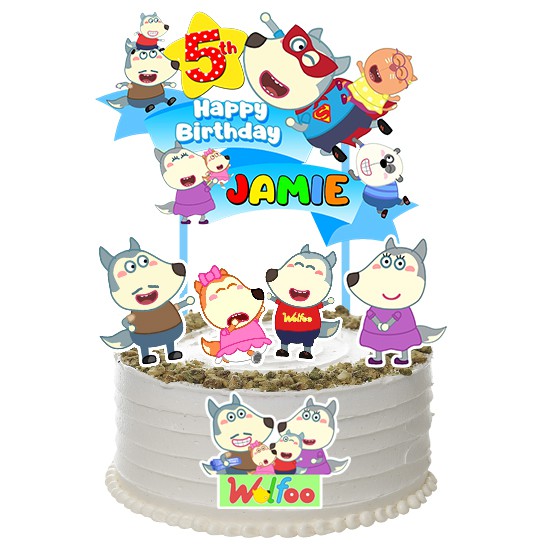 Wolfoo Family Topper Cake Birthday / Hiasan Kue Ulang Tahun