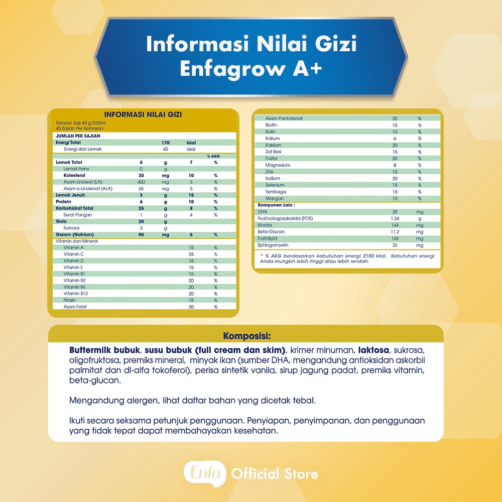 Enfagrow A+ 4 Vanila 2400 gr - Susu Formula Pertumbuhan Anak