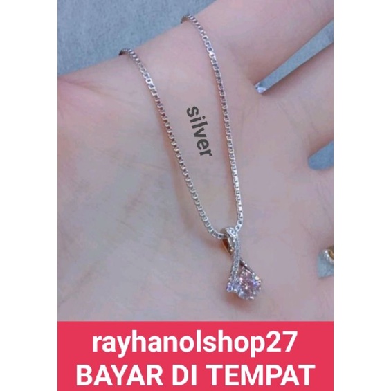 KALUNG LIONTIN TITANIUM ANTI KARAT LAPIS EMAS 22K-24K ANTI ALERGI TERSEDIA PILIHAN WARNA DAN UKURAN