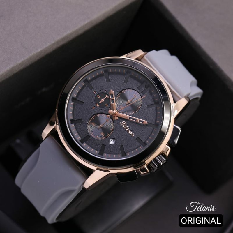 JAM TANGAN TETONIS ORIGINAL PRIA TANGGAL CHRONOGRAPH AKTIF