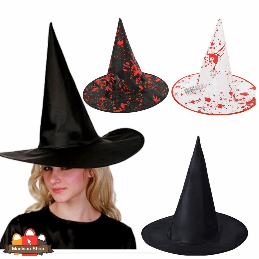 Topi Witch Halloween Hitam Termurah Kostum Nenek Sihir Topi Haloween