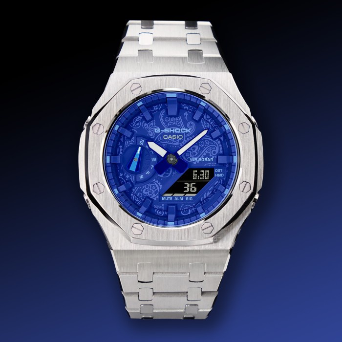 Casio G shock GA2100 BP Original Garansi Custom Steel Silver