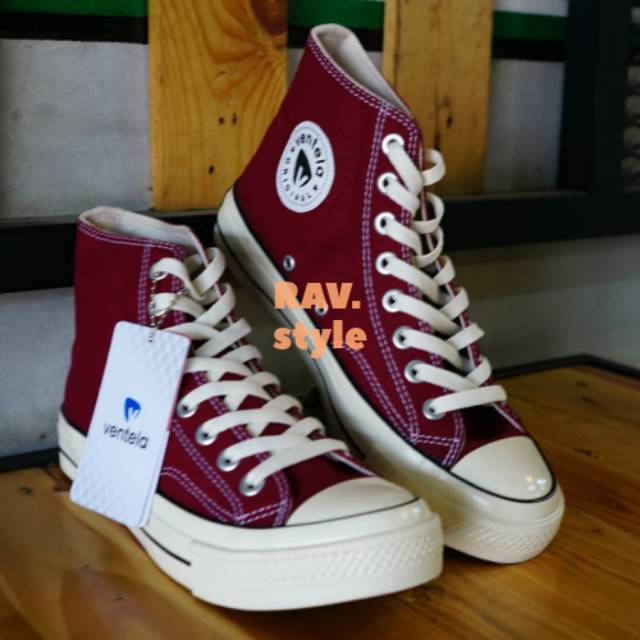 SEPATU / SEPATU VENTELA 70s MAROON HIGH