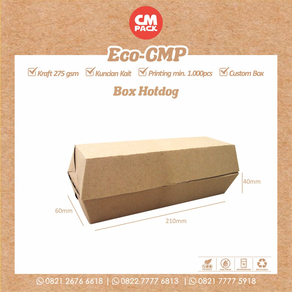 

(CMP) BOX HOTDOG (1 PACK ISI 25 PCS)