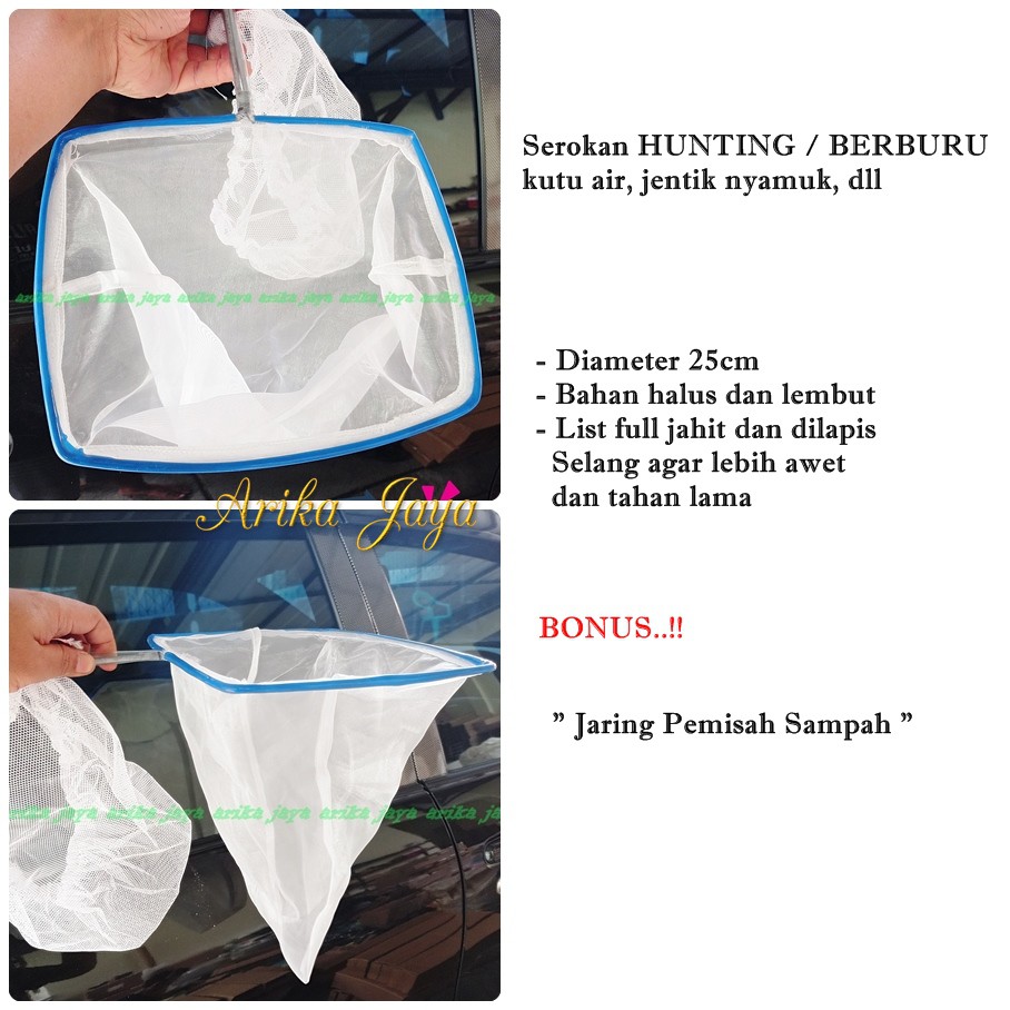 Serokan JUMBO KOTAK 25cm HUNTING / BERBURU KUTU AIR kutir jentik nyamuk cupang guppy encuk grosir
