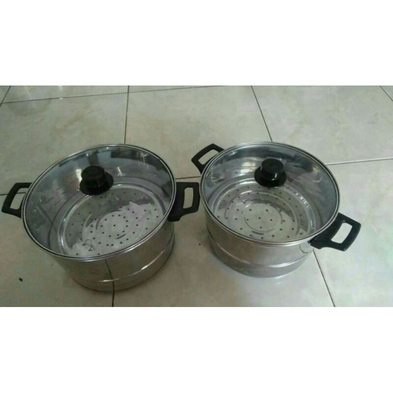 panci kukus tutup kaca