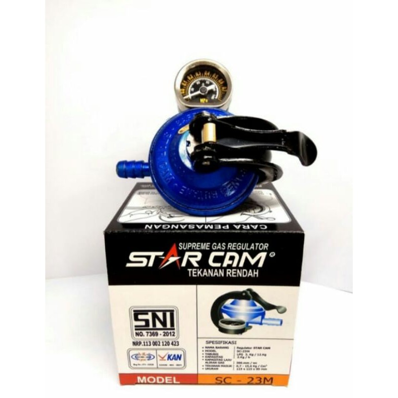 Regulator Gas Star Cam SC-T12RM Meter BLACK SNI