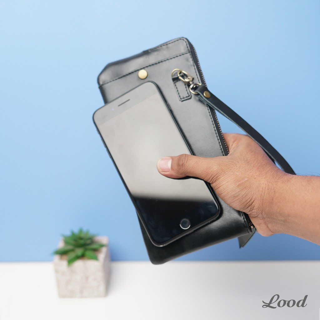 LOOD DOMPET KULIT HP UNISEX BERRY - GRATIS UKIR NAMA