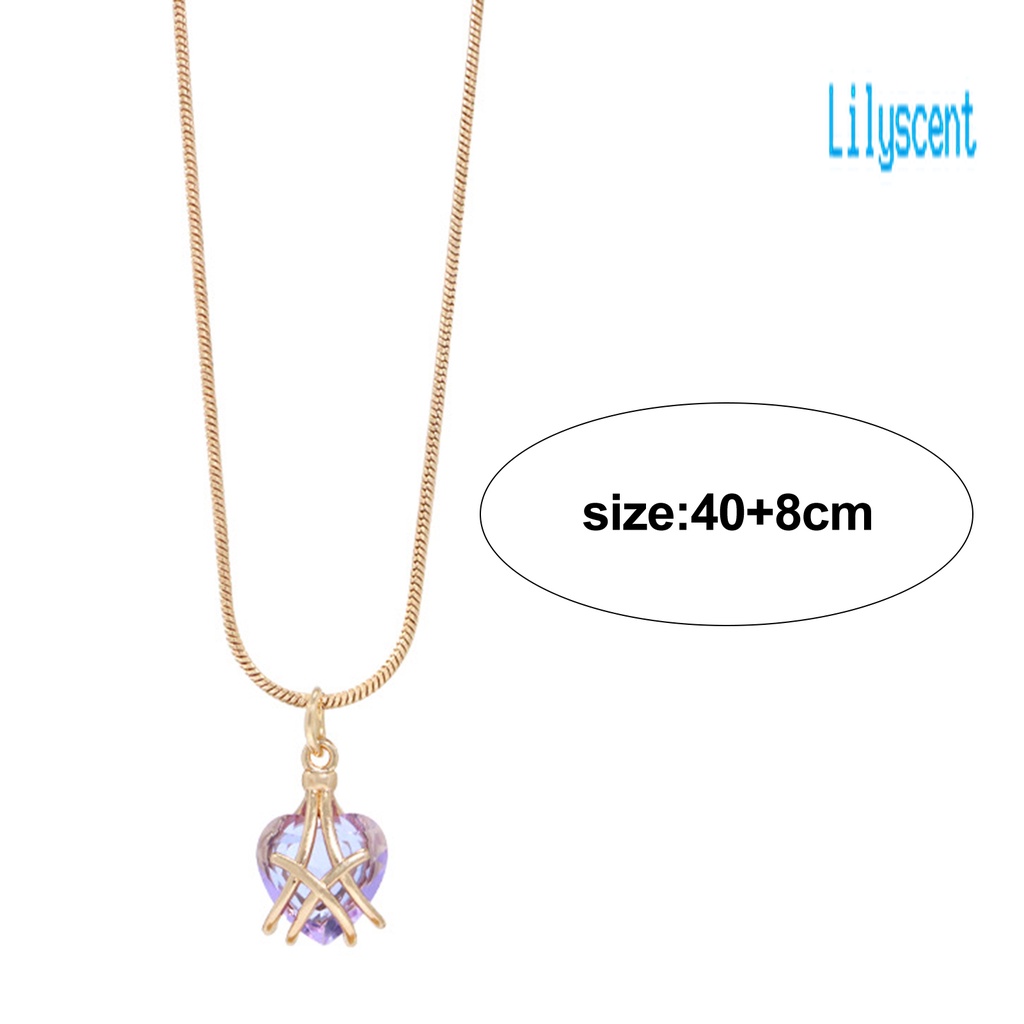 Kalung Hias Liontin Batu Kelahiran Kristal Imitasi Adjustable Untuk Wanita