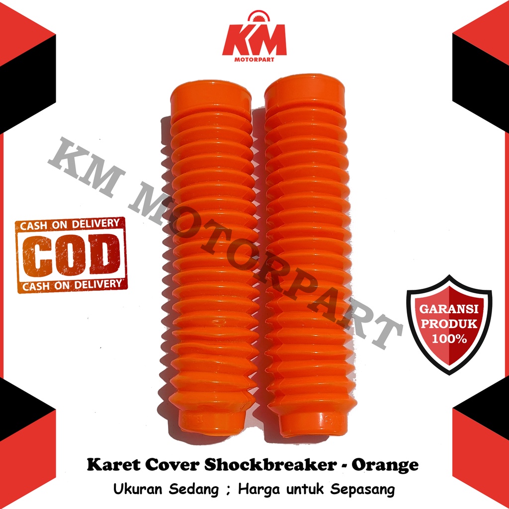 Karet Shock Depan JUMBO 26cm Cover Pelindung Sok Trail KLX CRF Byson KTM Dll Bahan Berkualitas