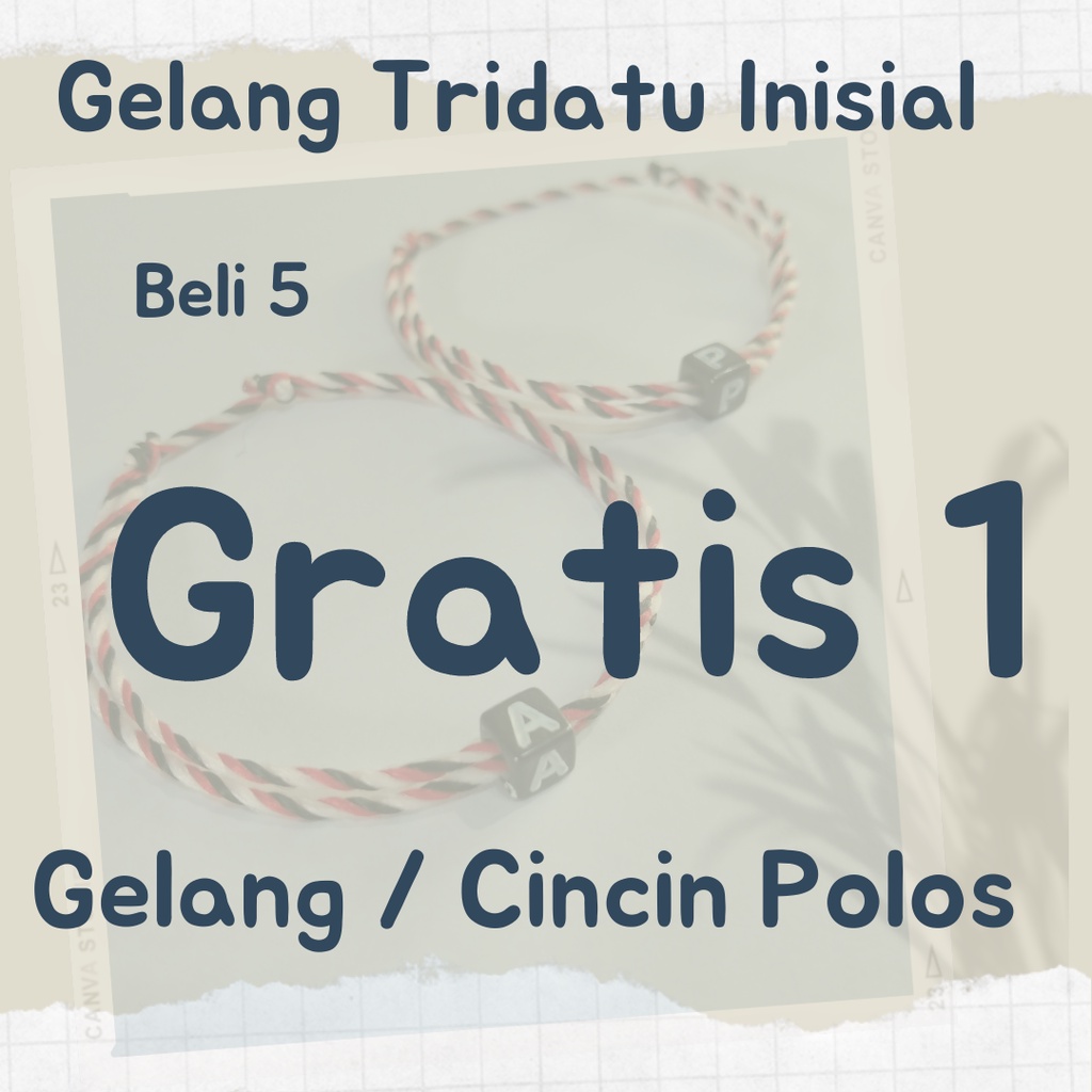 Gelang Tridatu Inisial