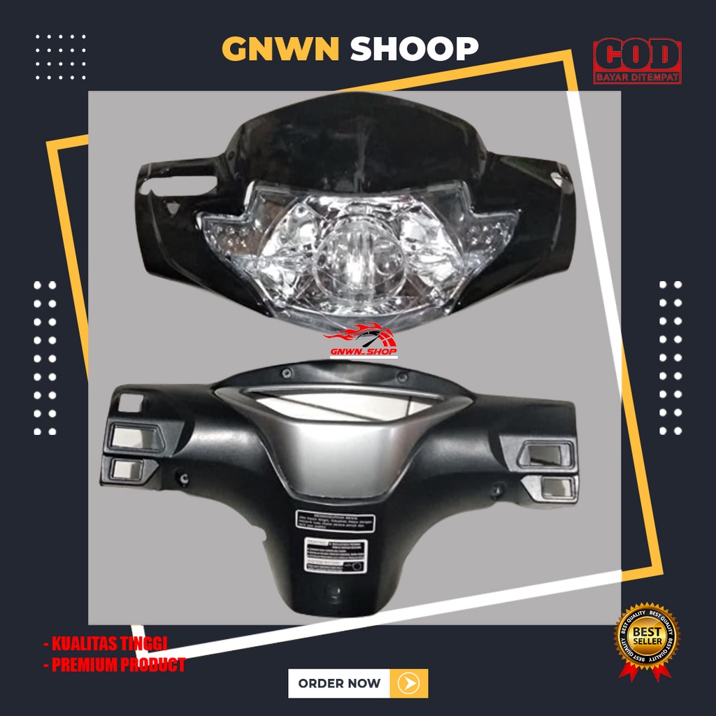 PROMO MURAH NEW Batok kepala plus Reflektor Honda Supra X 125 lama Hitam ORIGINAL