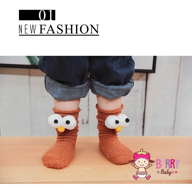 YooBerry Kaos Kaki Anak Model Korea 3D Elmo Merah Premium Kaos Kaki Boneka 3D Berry Mart