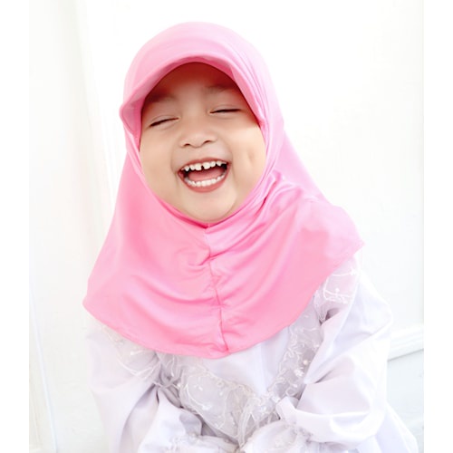 Kerudung Jilbab Topi Anak Perempuan Kecil Bayi Balita Baby Sporty - Hijab Krudung Topi Anak 0-3 Tahu