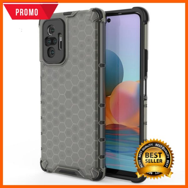 CASING REDMI NOTE 10 NOTE 10 PRO SOFT CASE RUGGED ARMOR HONEYCOMB SERIES COVER