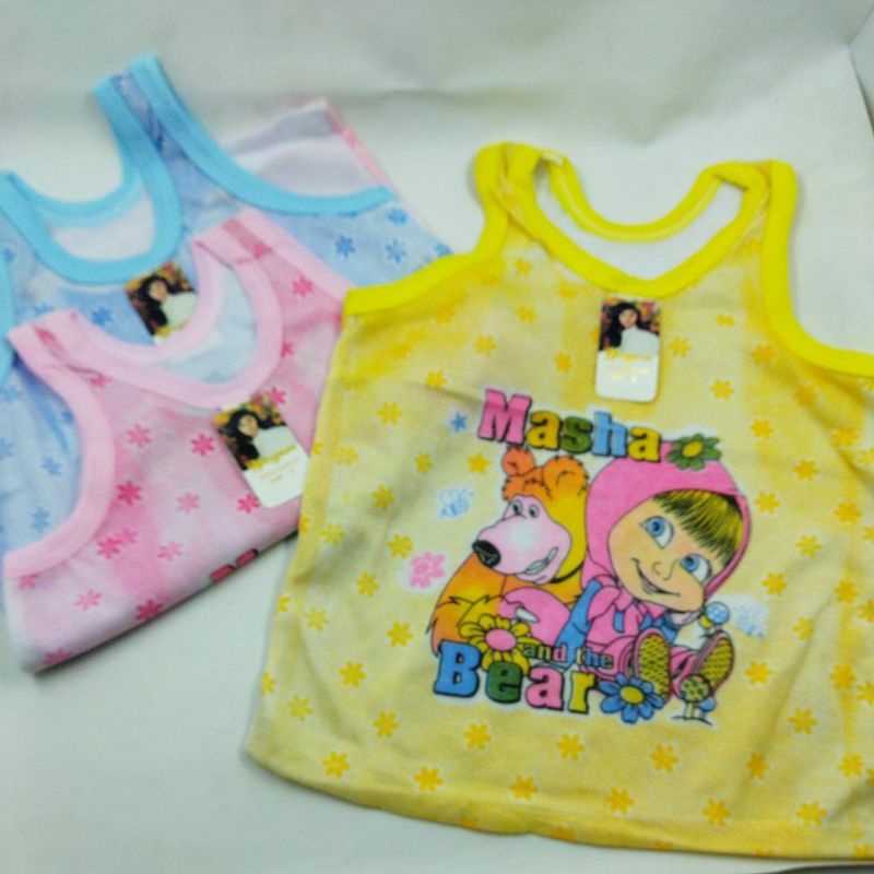 KAOS SINGLET ANAK 1-2 TAHUN COWOK/CEWEK LUCU HARGA MURAH MOTIF KARTUN