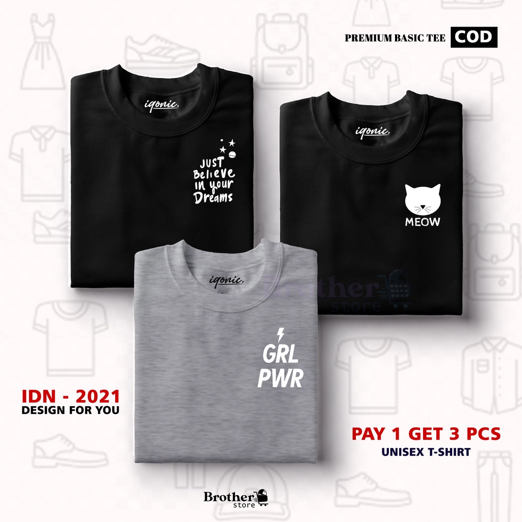BUY 1 OR 3 PCS ( PROMO COD ) BROTHER STORE / Kaos Distro100% Catoon Combed 30s / ARTIKELJMG