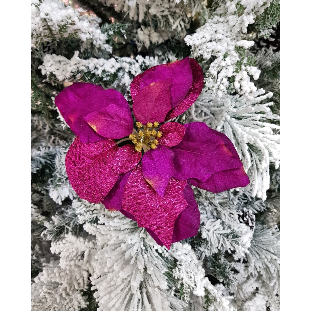 Hiasan Natal | Bunga Ungu 1 Tangkai Besar
