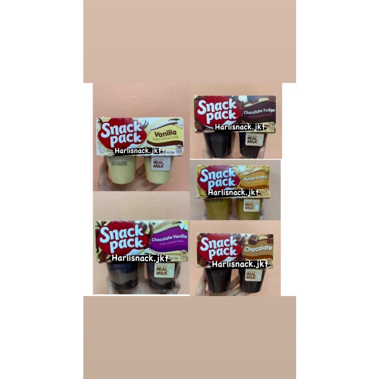 

Snackpack Chocolate / Vanilla / Chocolate Vanilla / Fudge / Butterscoth - Pudding