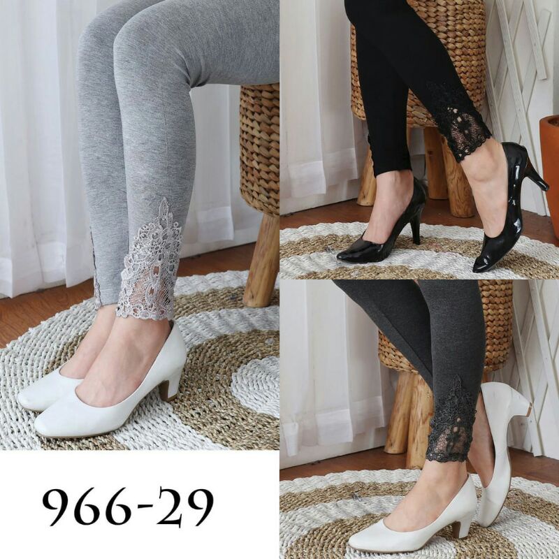 Legging import 7/8 Legging brukat wanita /Legging Renda 7per8