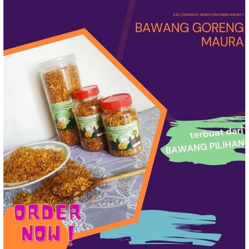 

MAURA BAWANG GORENG MAKANAN SIAP SAJI PRAKTIS BAWANG BREBES