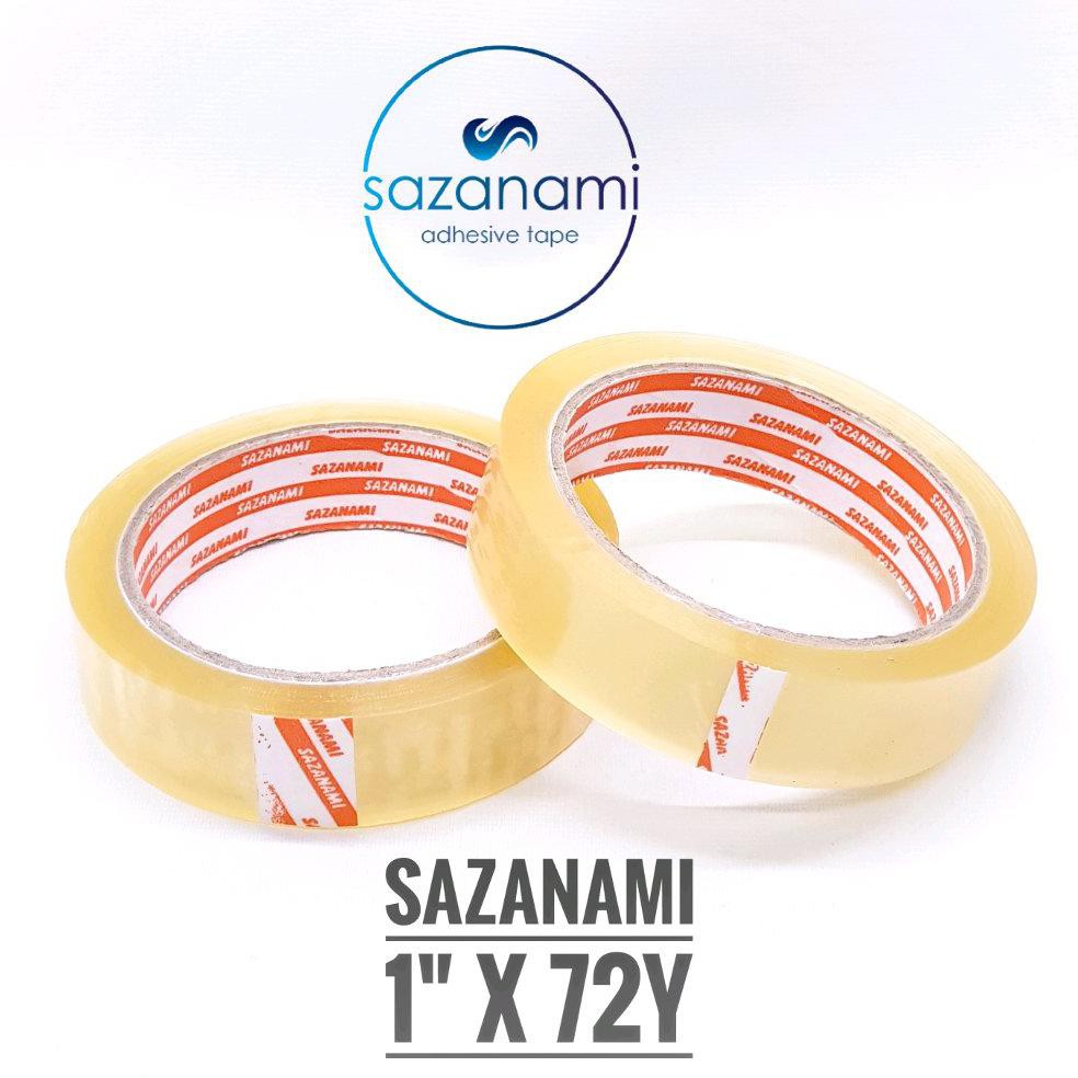 

TERMURAH Satu 1 box isolasi bening 1 Inch 24MM x 72 Yard sazanami selotip solasi lakban tape