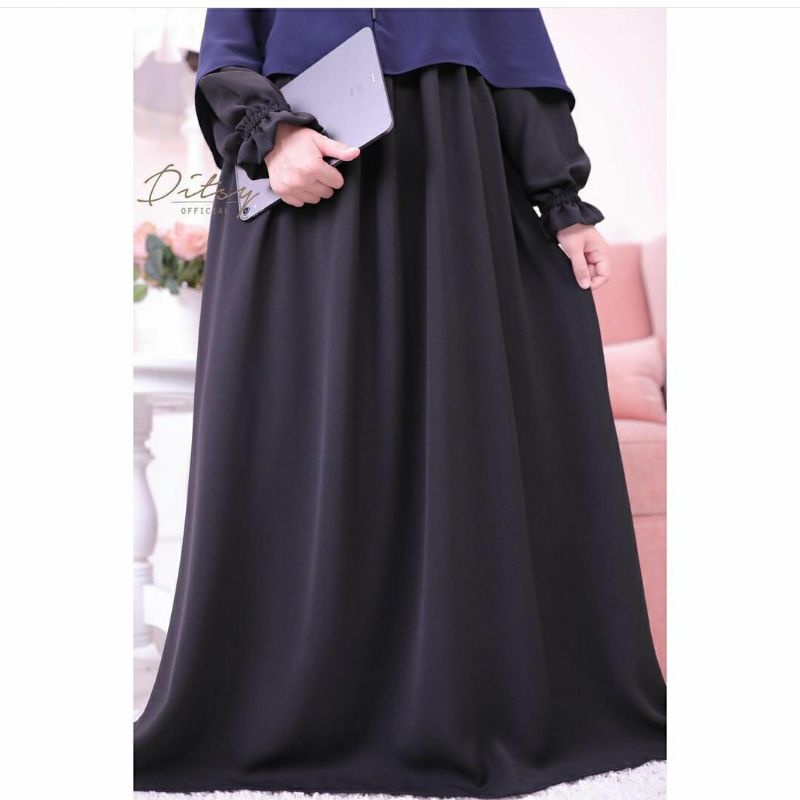 DITSY DESEMBER - LILURA MZ BLACK SIZE L (DASTER/DRESS/GAMIS)