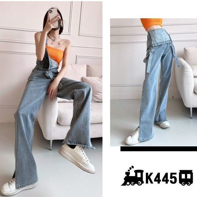 Overall denim perkakas retro Amerika yang diperpanjang