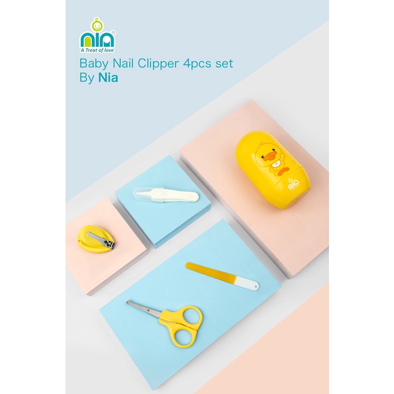 SALEE !!! NIA Nail Clipping Manicure Set Gunting Kuku Bayi 4in1 Aman