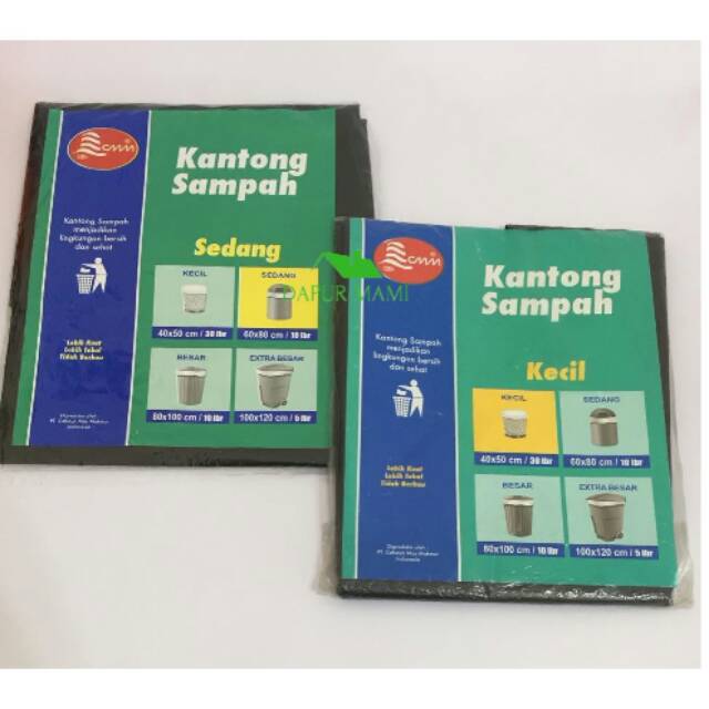 DAPURMAMI Kantong Sampah Trash Bag Ukuran Kecil  40 x 50 cm Ukuran Sedang 60 x 80 cm