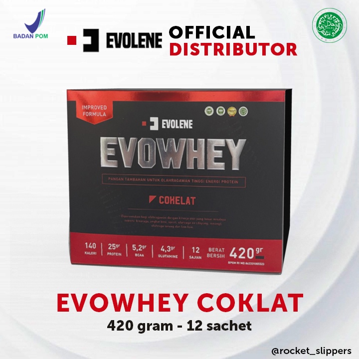 EVOLENE EVOWHEY 12 sachet 420 gram - Whey Protein Concentrate with Isolate Evo Whey