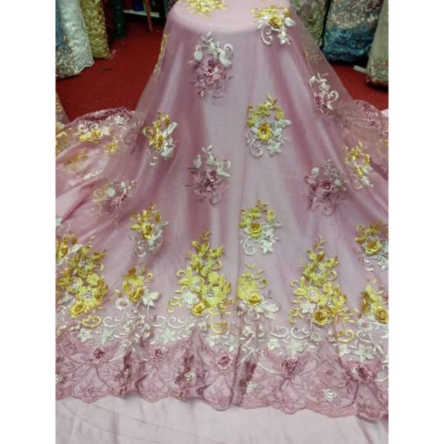 Bahan Kain Tile 3D Tiga Warna Harga Permeter Ya Bunda