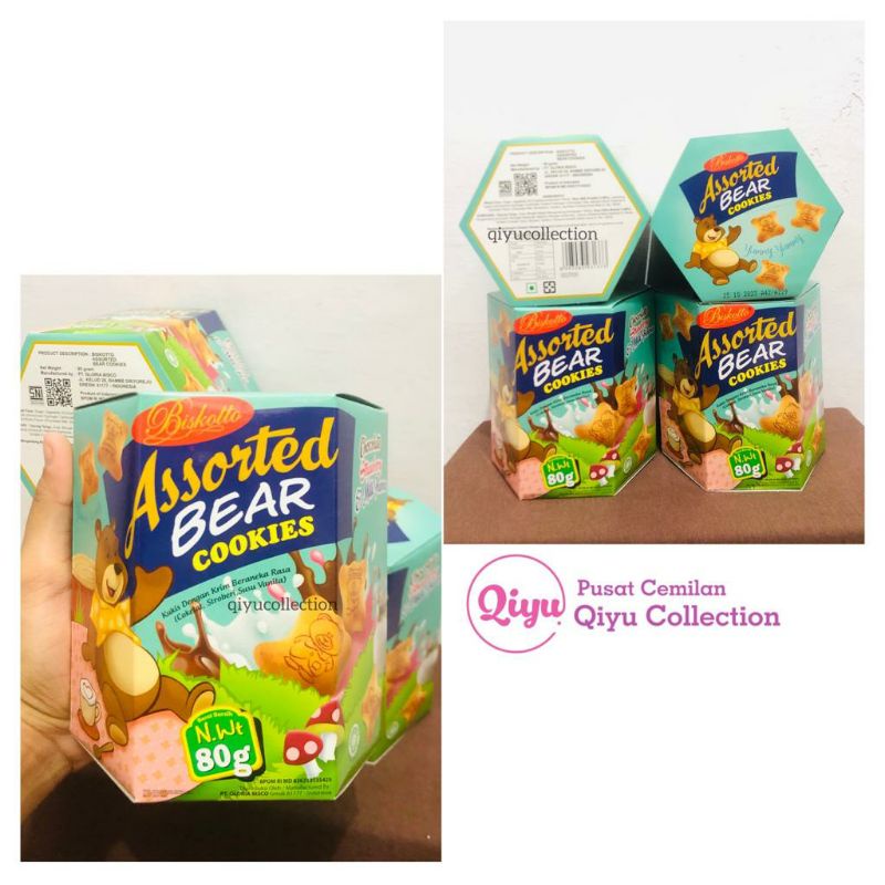 Bear Cookies Biskitop - Biskuit Bingkisan Murah - Kue Panda 80gr