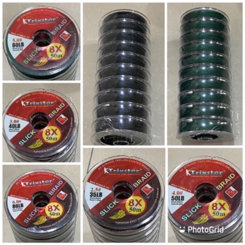 Senar Pancing PE X8 Trixster Slick Braid 50m