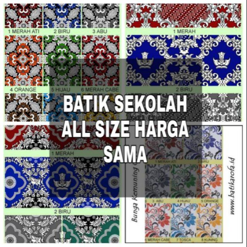 seragam batik TK, SD,SMP ,SMA,GURU